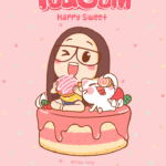 【LINE 官方主題下載】百變女孩朵拉（開心吃甜點篇）