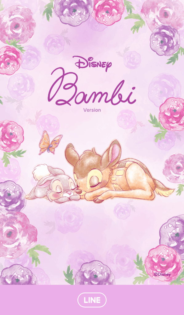 【LINE 官方主題下載】小鹿斑比（花兒篇）