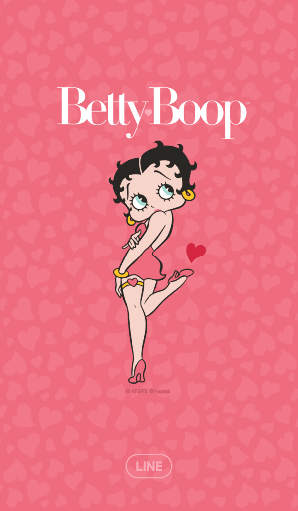 【LINE 官方主題下載】Betty Boop（紅粉愛心）