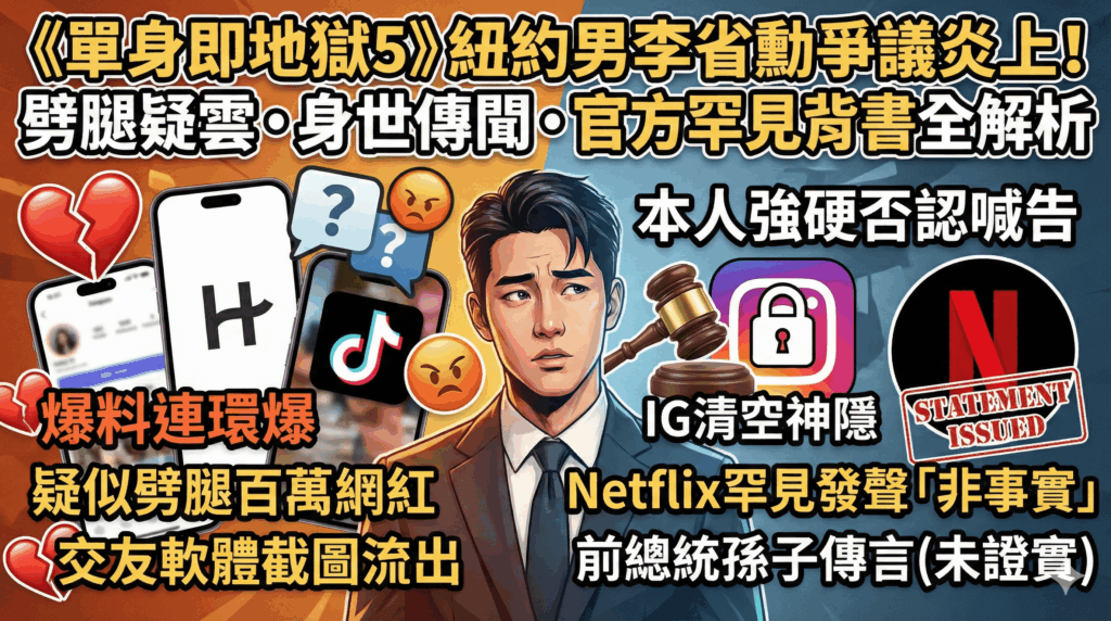 李省勳爭議整理：劈腿爆料、社群刪號到「前總統孫子」傳聞一次看